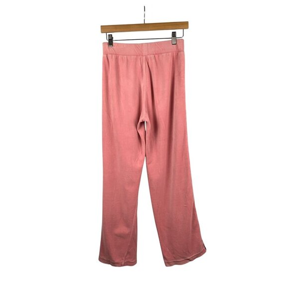 Pink Velour Track Pants With Side Stripe By N.Y.L. Small - Picture 2 of 4
